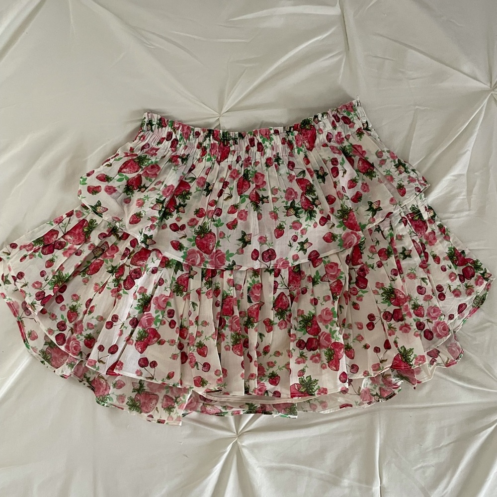LoveShackFancy Ruffle Mini Skirt - Small